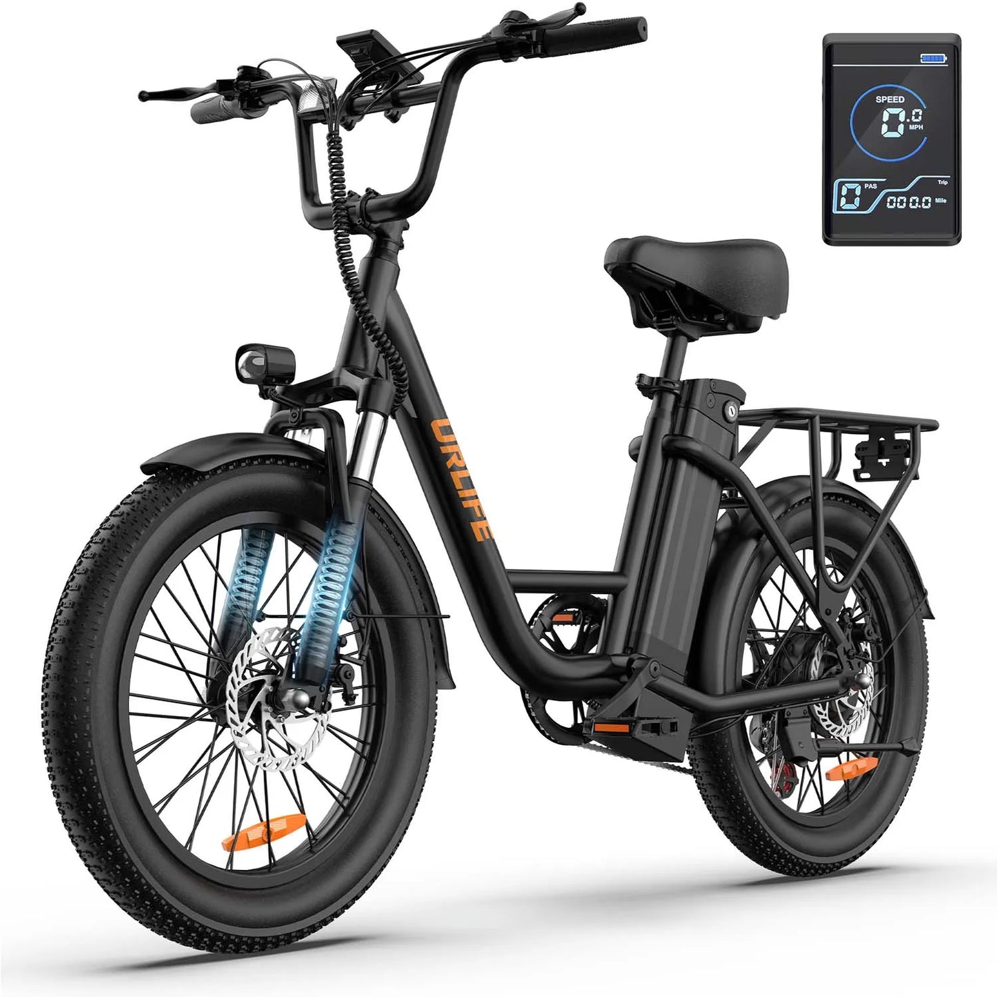 URLIFE E20 ,20-inch Fat Tire city ebike,adult E-bike 250W 48V 13Ah battery commute Electric Bike