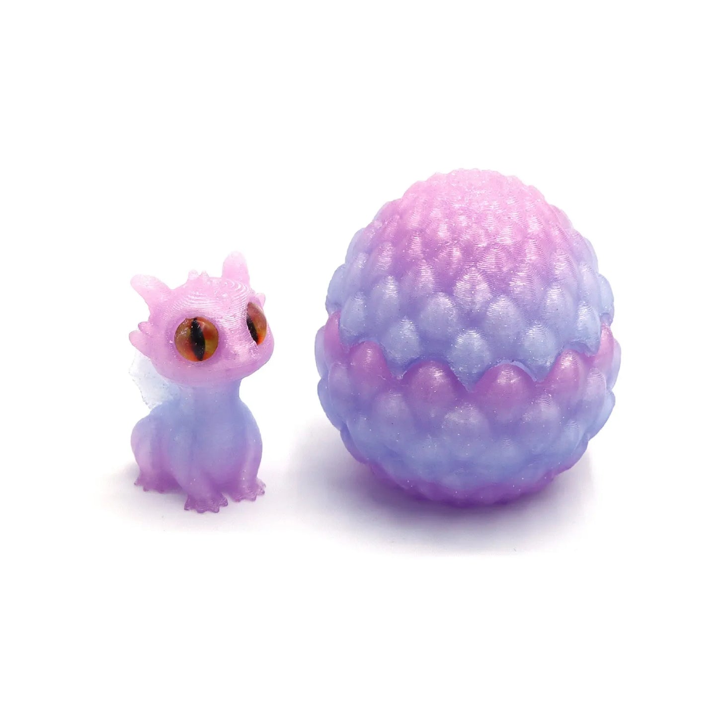 Cute Mini 3D Printing Dragon + Egg Toy Set Creative Simulation Dragon Egg Model Easter Home Decoration Ornaments Children Gifts