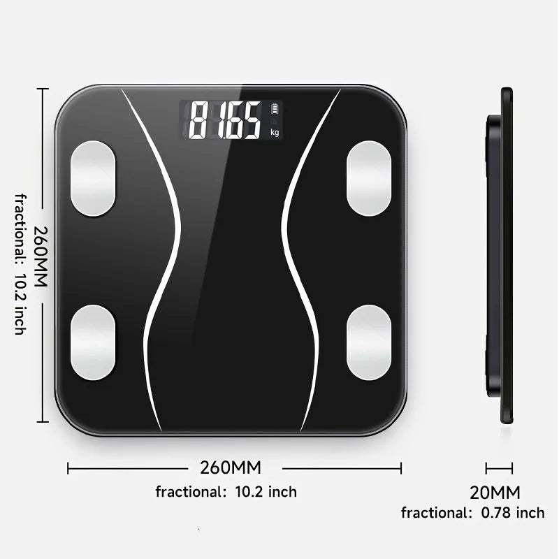 Household Smart Electronic Scale, Glass Weighing Scale, Adult Body Scale, Weighing Gauge, Fat Scale, Bathroom Scale Weights