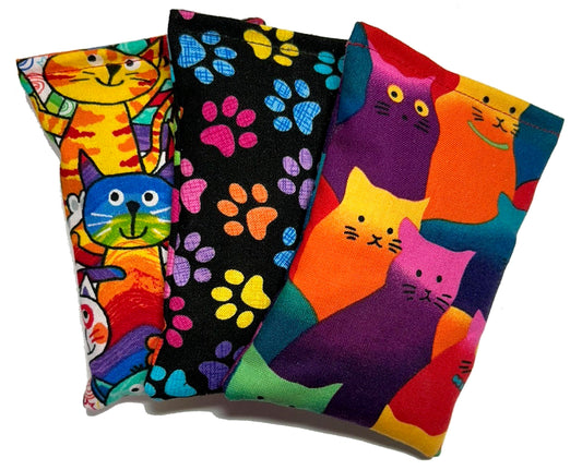 Johnson Pet Products Crazy Cat 3 Pack Catnip Pillow Sacks - Made in The USA (Rainbow)