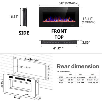 Smart European Fireplace with Realistic Flame Design
