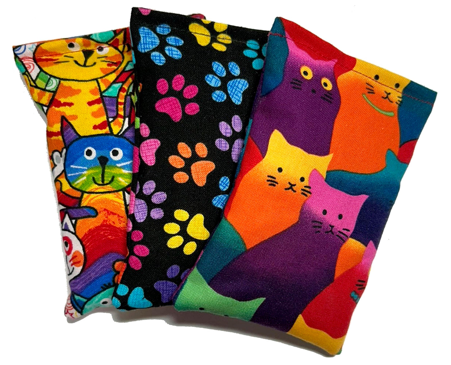 Johnson Pet Products Crazy Cat 3 Pack Catnip Pillow Sacks - Made in The USA (Rainbow)