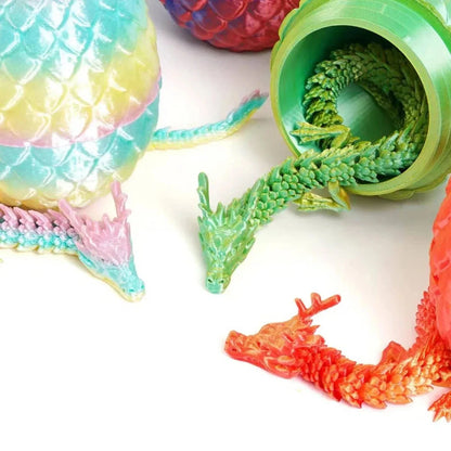 3D Printed Dragon Eggs, Containing Little Dragons, Easter 3D Movable Eggs, Stress-Relieving Toys, Surprise Printed Animal Toys