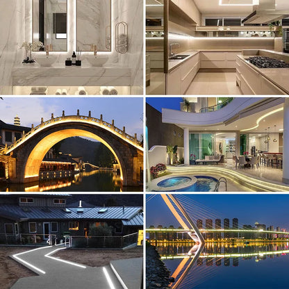 IP67 Waterproof COB LED Strip Lights 24V 480 LEDs/m High Density Flexible Ribbon Tape 3000K 4000K 6500K RA90 Linear Led Lighting