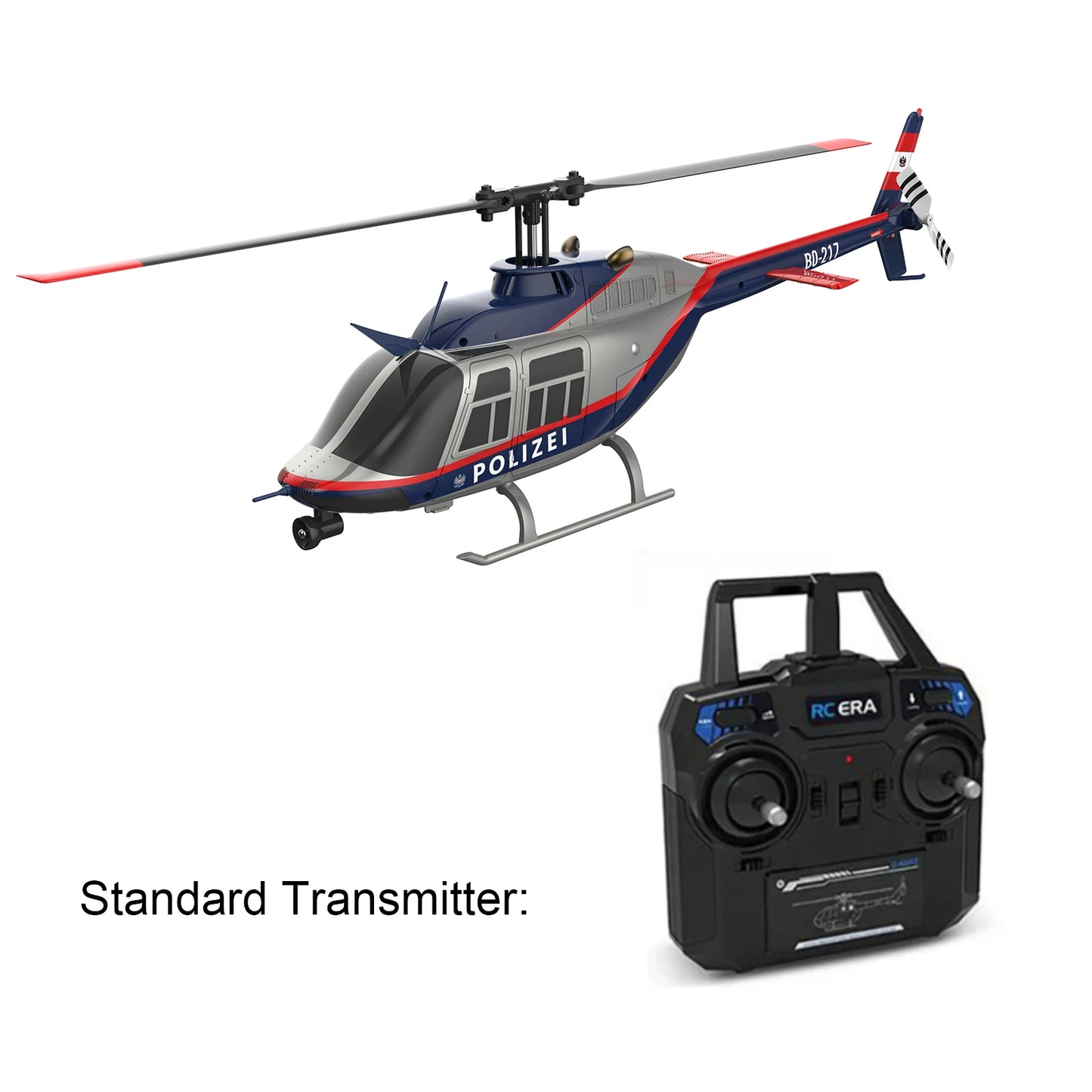 RC ERA C138 BELL 206 Jet Ranger 6-axis Gyro Stabilized Altitude Hold 4ch RC Helicopter Aircraft Hobby for Adults -RTF