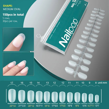 Nailpop 20g Soft Fake Nail Tips Gel Glue Polish Soak Off UV LED Nail Art Gel Short False Nail Extension Function Adhesive Gel