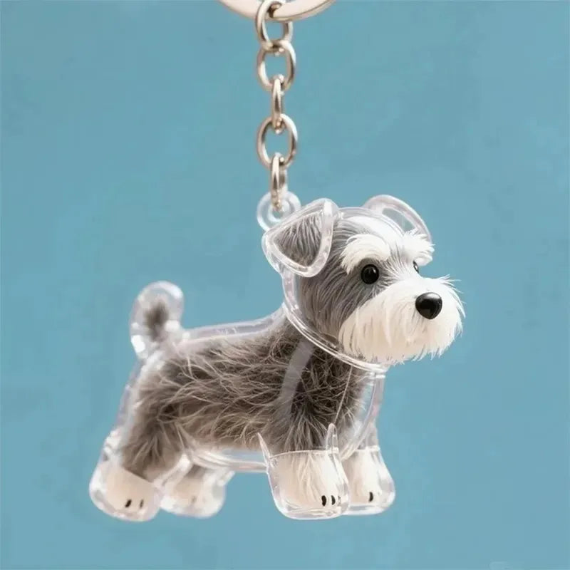 Dog Cat Hair Keychain Fur Container To Fill with Key Ring Accessories Capsule Pendant Storage Bag Pet Put in Keepsake Poodle