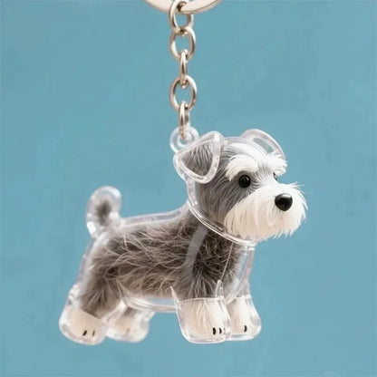 Dog Cat Hair Keychain Fur Container To Fill with Key Ring Accessories Capsule Pendant Storage Bag Pet Put in Keepsake Poodle