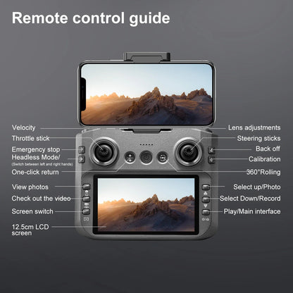 2025 New S156 Drone with Screen Brushless Optical Stream Positioning Quadcopter with Camera FPV Traverser Novice Toy Airplane