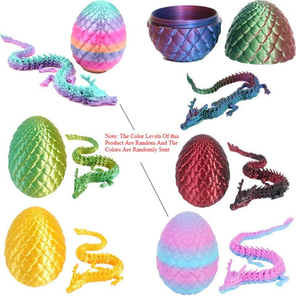 3D Printed Dragon Eggs, Containing Little Dragons, Easter 3D Movable Eggs, Stress-Relieving Toys, Surprise Printed Animal Toys