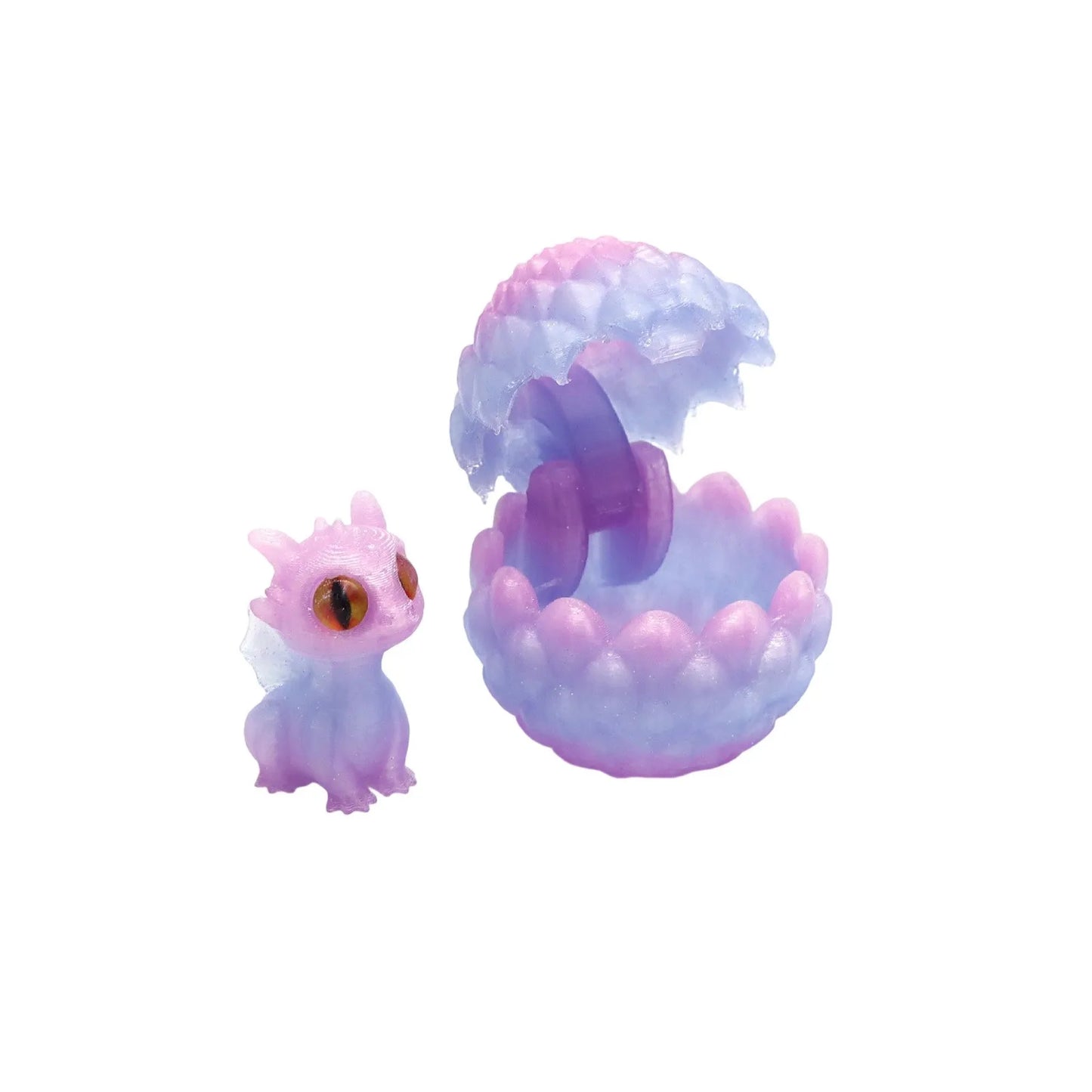 Cute Mini 3D Printing Dragon + Egg Toy Set Creative Simulation Dragon Egg Model Easter Home Decoration Ornaments Children Gifts