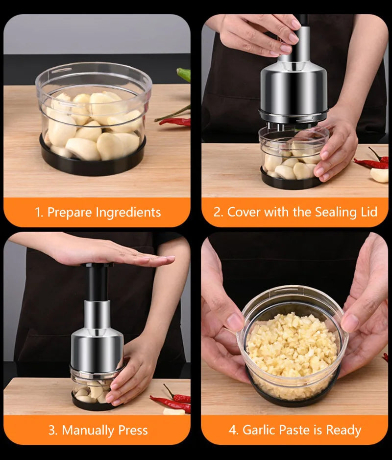 Garlic Press Kitchen Garlic Mincer Manual Crusher Garlic Masher Multi-Function Vegetable Cutter Household Garlic Cutter 2026