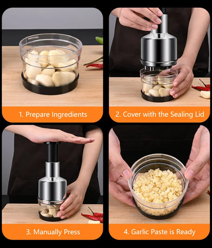 Garlic Press Kitchen Garlic Mincer Manual Crusher Garlic Masher Multi-Function Vegetable Cutter Household Garlic Cutter 2026