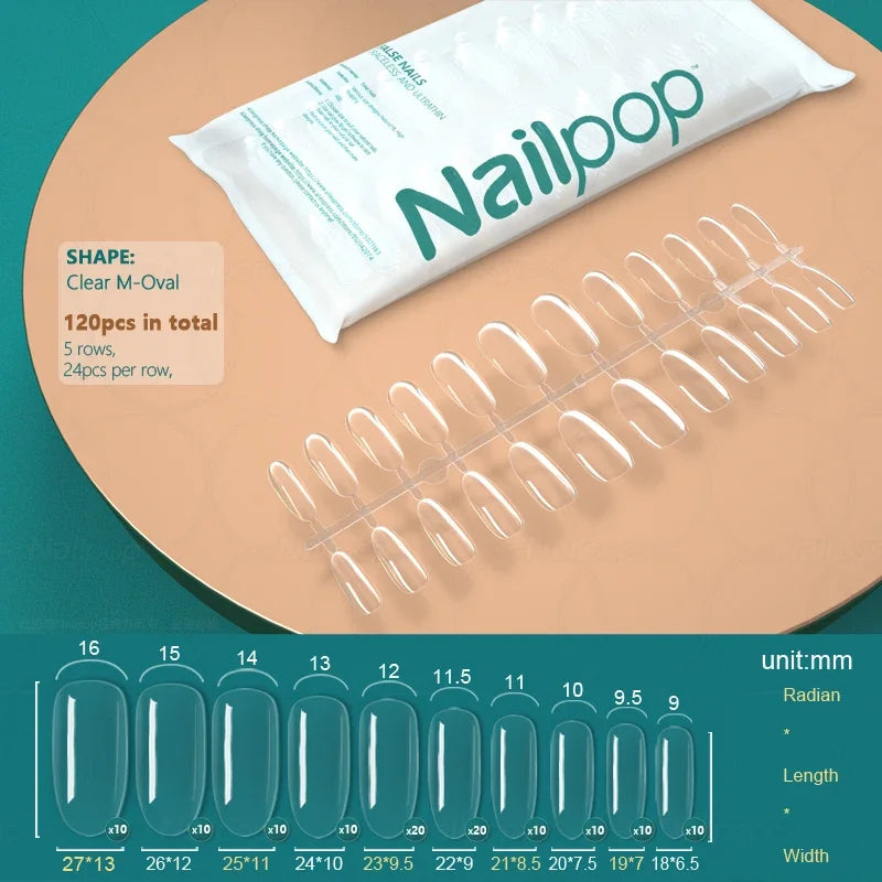 Nailpop 20g Soft Fake Nail Tips Gel Glue Polish Soak Off UV LED Nail Art Gel Short False Nail Extension Function Adhesive Gel
