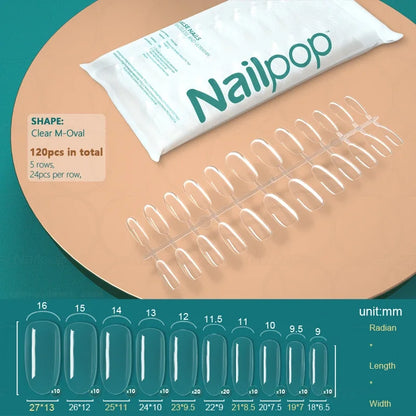 Nailpop 20g Soft Fake Nail Tips Gel Glue Polish Soak Off UV LED Nail Art Gel Short False Nail Extension Function Adhesive Gel