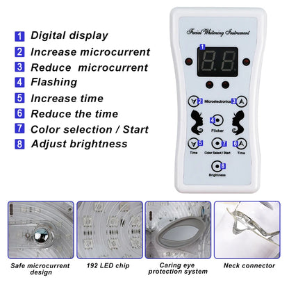 7 Colors LED Face Neck Mask  Whitening  Anti-Wrinkle LED Skin Care Anti Acne Removal Mask Face Mask Beauty SPA Wrinkle Remover