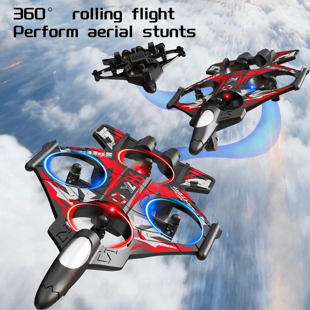 YL86 RC Plane with Camera Helicopter Three speed switching Aircraft Rolling at 360 ° Hover at Fixed Height RC Fighter Drone Toys