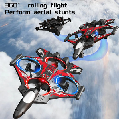 YL86 RC Plane with Camera Helicopter Three speed switching Aircraft Rolling at 360 ° Hover at Fixed Height RC Fighter Drone Toys
