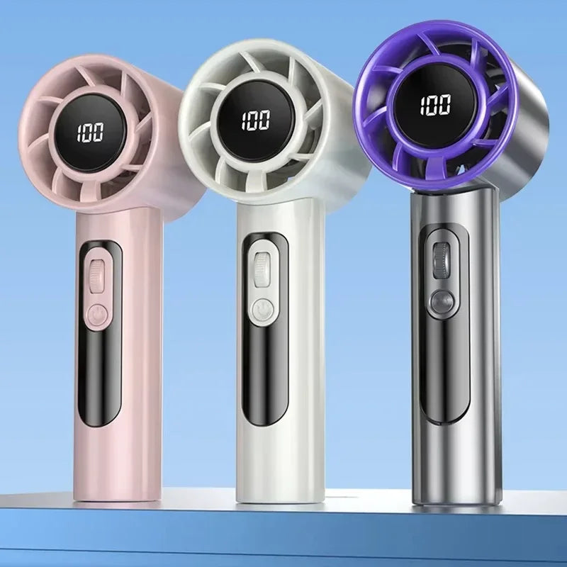 Xiaomi 2026 Handheld Turbo Fan R2 With Led Display And 100 Gears Wind Speed Usb Charging Small Wind Cannon High Speed