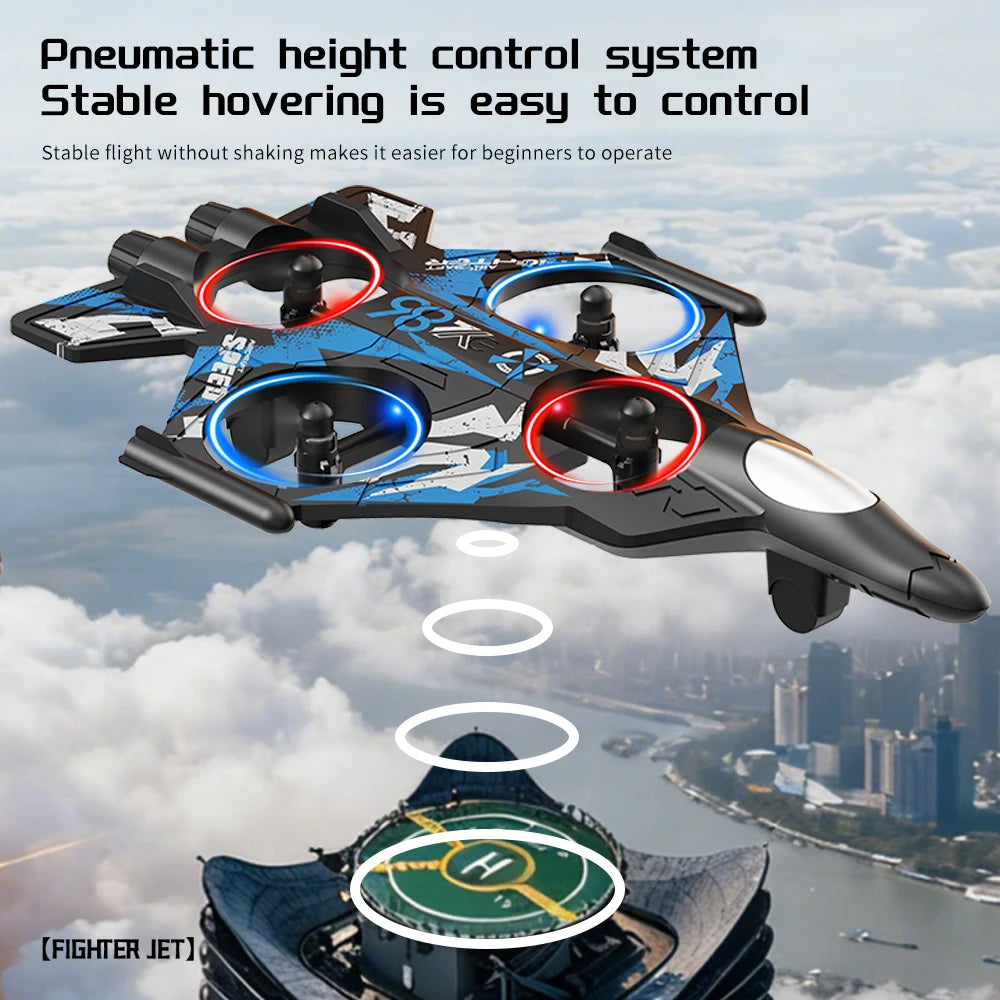 YL86 RC Plane with Camera Helicopter Three speed switching Aircraft Rolling at 360 ° Hover at Fixed Height RC Fighter Drone Toys