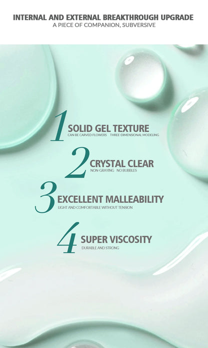 Nailpop 20g Soft Fake Nail Tips Gel Glue Polish Soak Off UV LED Nail Art Gel Short False Nail Extension Function Adhesive Gel