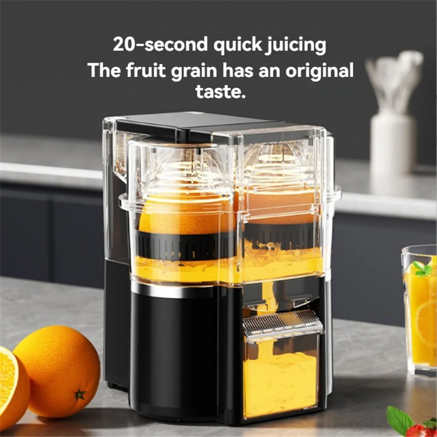 Double-head Electric Juicer Food Blender Automatic Slag Juice Separation Household Juice Squeezer Mixer 2026 New