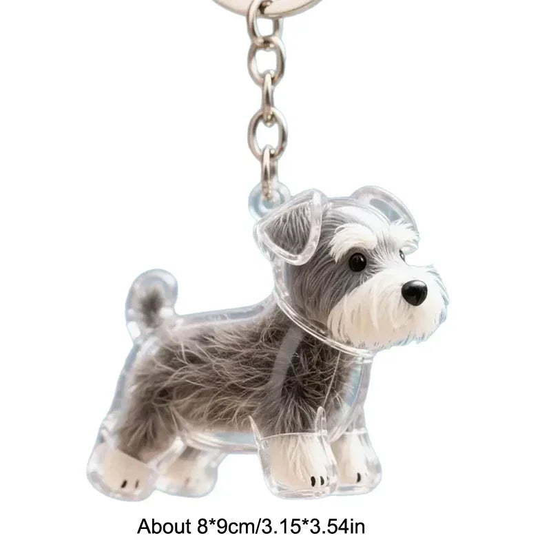 Dog Cat Hair Keychain Fur Container To Fill with Key Ring Accessories Capsule Pendant Storage Bag Pet Put in Keepsake Poodle