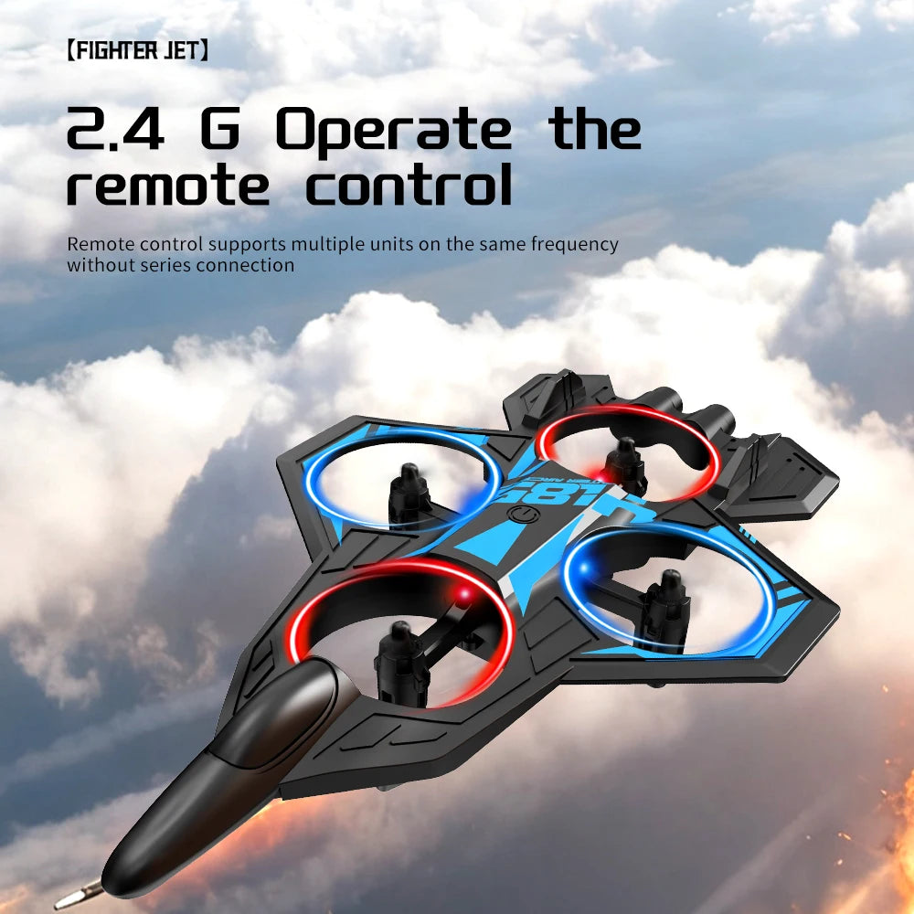 YL86 RC Plane with Camera Helicopter Three speed switching Aircraft Rolling at 360 ° Hover at Fixed Height RC Fighter Drone Toys