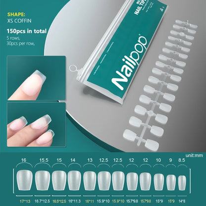 Nailpop 20g Soft Fake Nail Tips Gel Glue Polish Soak Off UV LED Nail Art Gel Short False Nail Extension Function Adhesive Gel