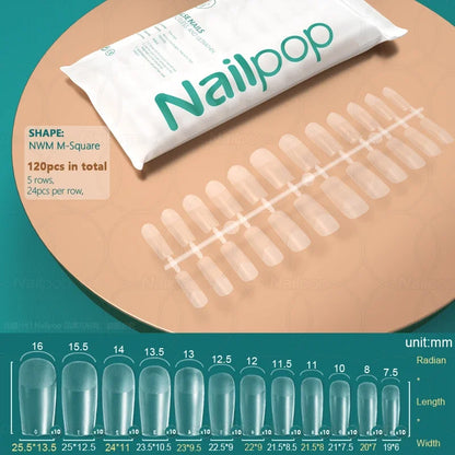 Nailpop 20g Soft Fake Nail Tips Gel Glue Polish Soak Off UV LED Nail Art Gel Short False Nail Extension Function Adhesive Gel