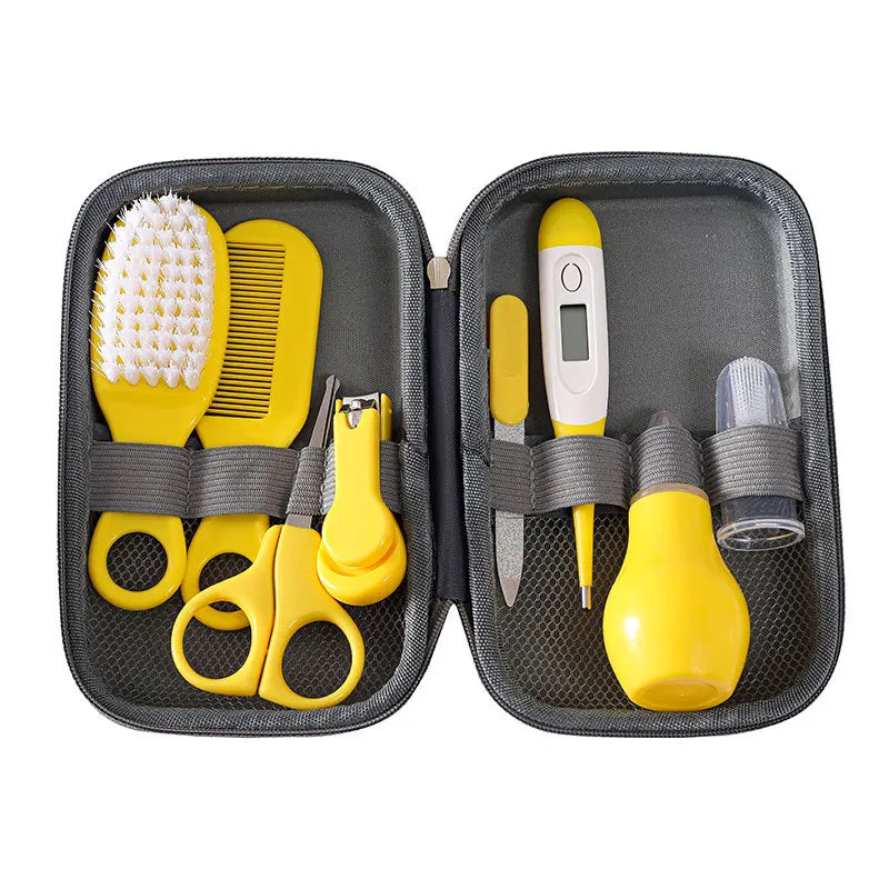 Mother and Baby Set Children's Nail Clippers Medicine Feeders 8-piece Set Comb Brush EVA Bag Care Set