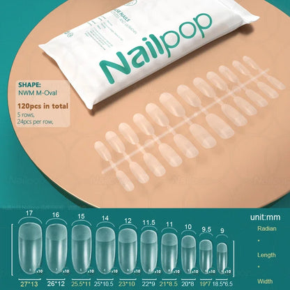 Nailpop 20g Soft Fake Nail Tips Gel Glue Polish Soak Off UV LED Nail Art Gel Short False Nail Extension Function Adhesive Gel