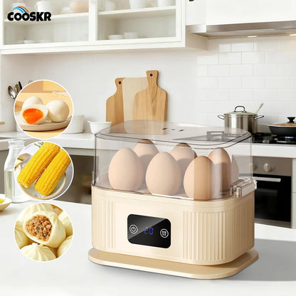 Electric Egg Cooker Mini Automatic Egg Boiler Multifunctional Breakfast Cooking Steamer Kitchen Eggs Poacher Machine With Timer