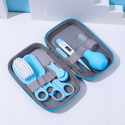 Mother and Baby Set Children's Nail Clippers Medicine Feeders 8-piece Set Comb Brush EVA Bag Care Set