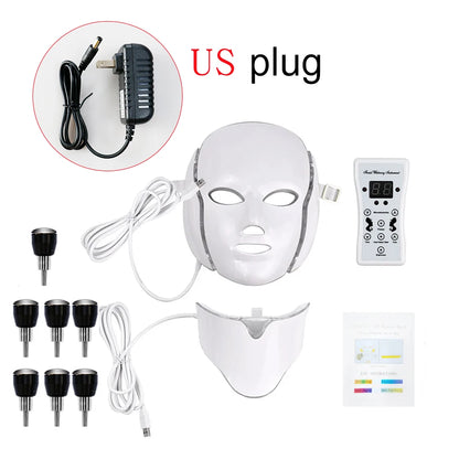 7 Colors LED Face Neck Mask  Whitening  Anti-Wrinkle LED Skin Care Anti Acne Removal Mask Face Mask Beauty SPA Wrinkle Remover