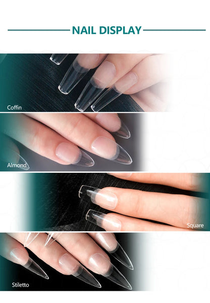 Nailpop 20g Soft Fake Nail Tips Gel Glue Polish Soak Off UV LED Nail Art Gel Short False Nail Extension Function Adhesive Gel