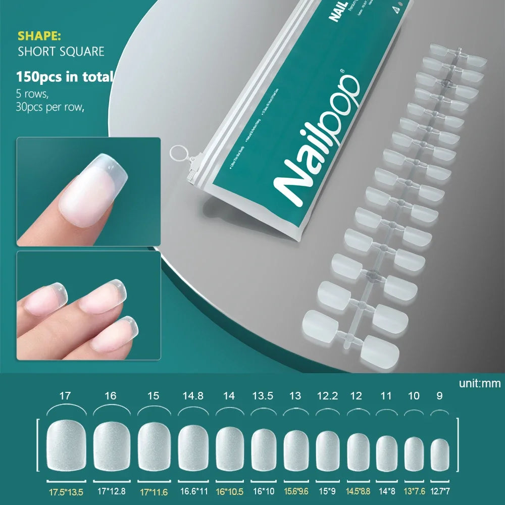 Nailpop 20g Soft Fake Nail Tips Gel Glue Polish Soak Off UV LED Nail Art Gel Short False Nail Extension Function Adhesive Gel