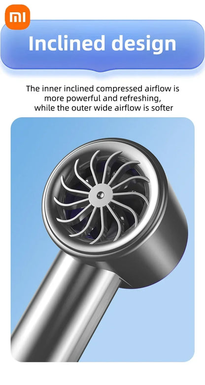 Xiaomi 2026 Handheld Turbo Fan R2 With Led Display And 100 Gears Wind Speed Usb Charging Small Wind Cannon High Speed