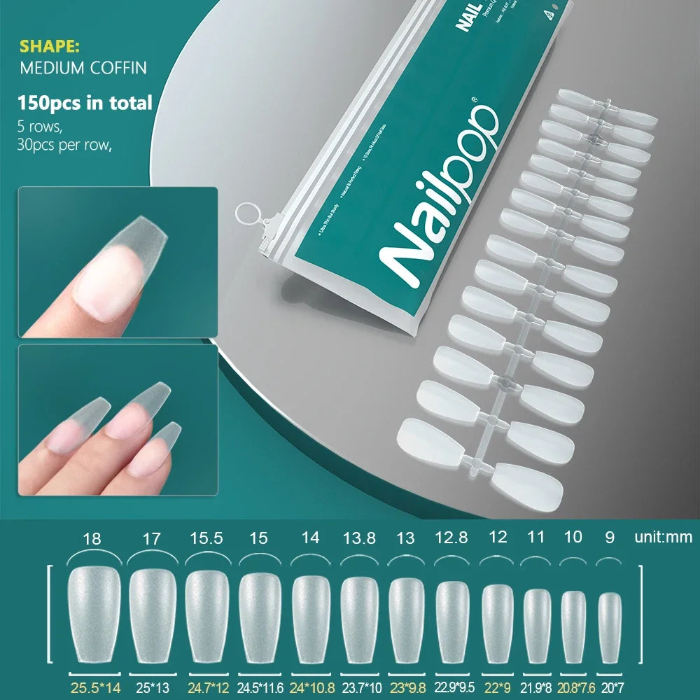 Nailpop 20g Soft Fake Nail Tips Gel Glue Polish Soak Off UV LED Nail Art Gel Short False Nail Extension Function Adhesive Gel