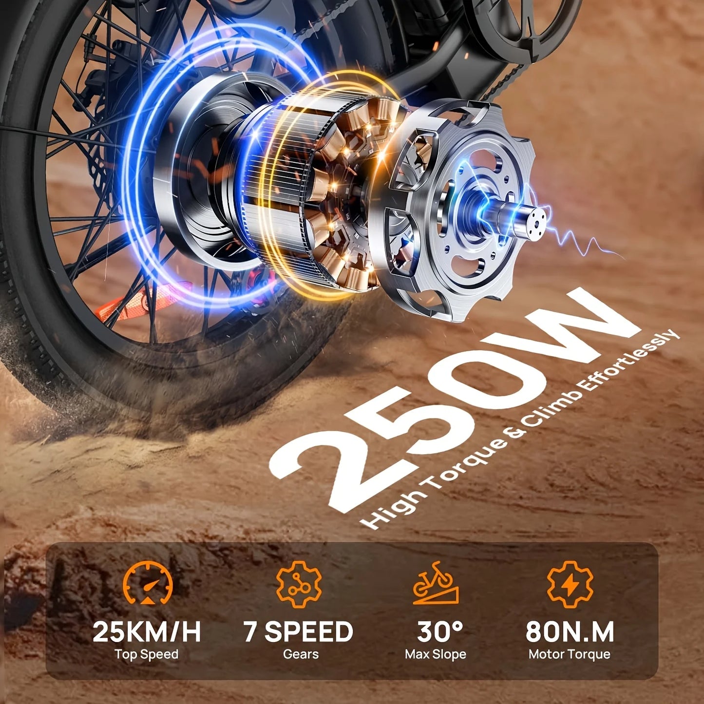 URLIFE E20 ,20-inch Fat Tire city ebike,adult E-bike 250W 48V 13Ah battery commute Electric Bike