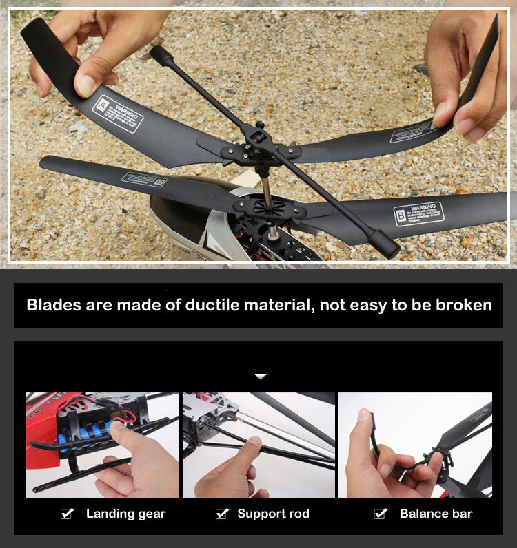 Rc Drone Large Remote Control Helicopter 80cm 2.4G 3.5CH Extra Durable Copter Toys Kids Dron Model Outdoor Aircraft Helicoptero
