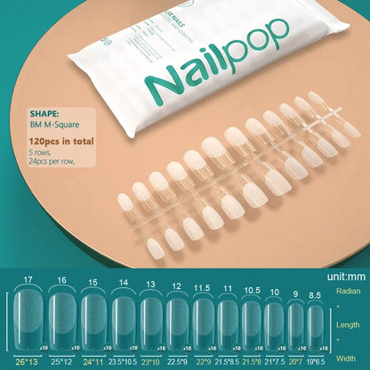Nailpop 20g Soft Fake Nail Tips Gel Glue Polish Soak Off UV LED Nail Art Gel Short False Nail Extension Function Adhesive Gel