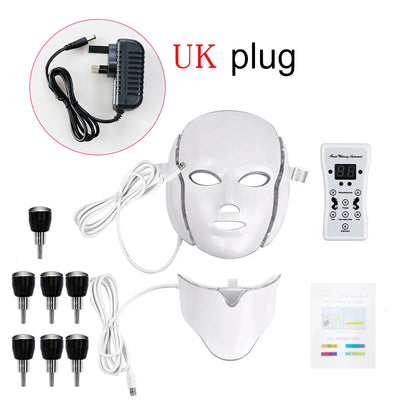 7 Colors LED Face Neck Mask  Whitening  Anti-Wrinkle LED Skin Care Anti Acne Removal Mask Face Mask Beauty SPA Wrinkle Remover
