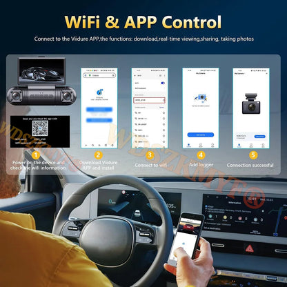 New WIFI 4Channel 360 Degree  Car Dvr 1080P Video Recorder WiFi APP Dashcam 24h Parking Monitor Rear View Camera Car Recorder