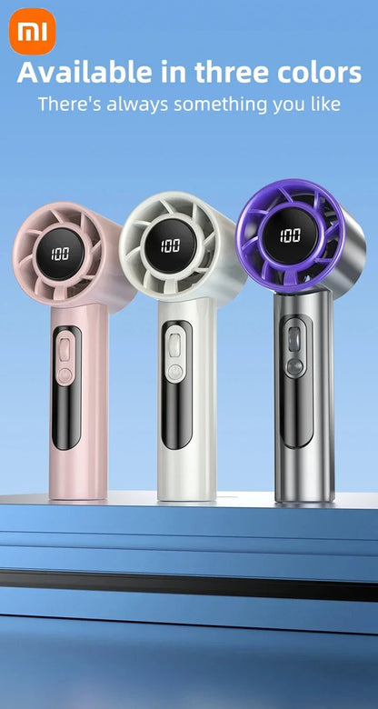 Xiaomi 2026 Handheld Turbo Fan R2 With Led Display And 100 Gears Wind Speed Usb Charging Small Wind Cannon High Speed