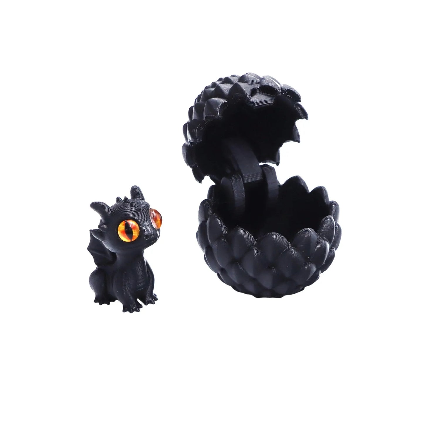 Cute Mini 3D Printing Dragon + Egg Toy Set Creative Simulation Dragon Egg Model Easter Home Decoration Ornaments Children Gifts