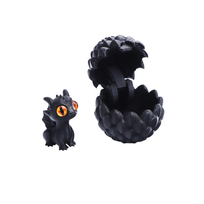 Cute Mini 3D Printing Dragon + Egg Toy Set Creative Simulation Dragon Egg Model Easter Home Decoration Ornaments Children Gifts