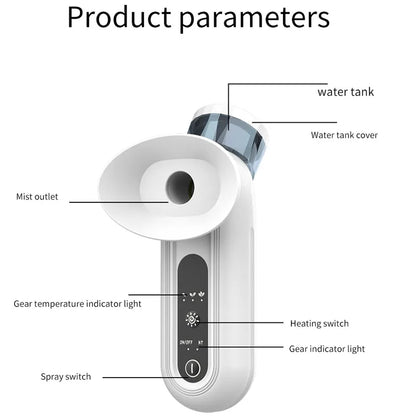 Electric Eye Massager with Nano Steam Hot Compress  and Moisturizing Spray Eye Massage Device for Eye Fatigue Relief and Care