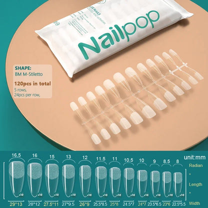 Nailpop 20g Soft Fake Nail Tips Gel Glue Polish Soak Off UV LED Nail Art Gel Short False Nail Extension Function Adhesive Gel