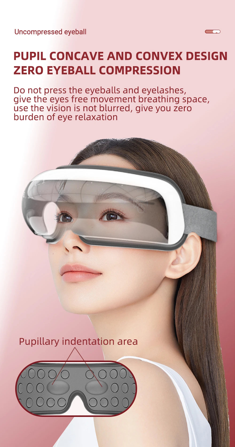 Electric Eye Massager 4D Music Hot Compress Air Bag Pressure Vibration Massage Eye Care Instrument Relief Fatigue Improve Sleep